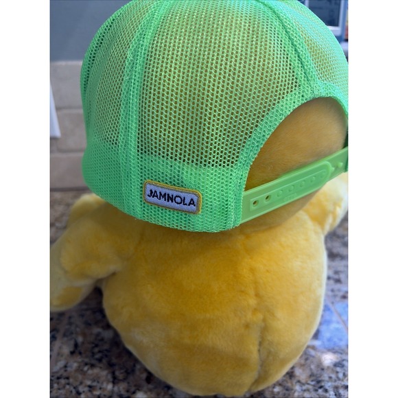 Jamnola‎ Neon Green Micreaux Fun Guy Patch Trucker Hat Snapback Baseball Cap O/S - Picture 7 of 12